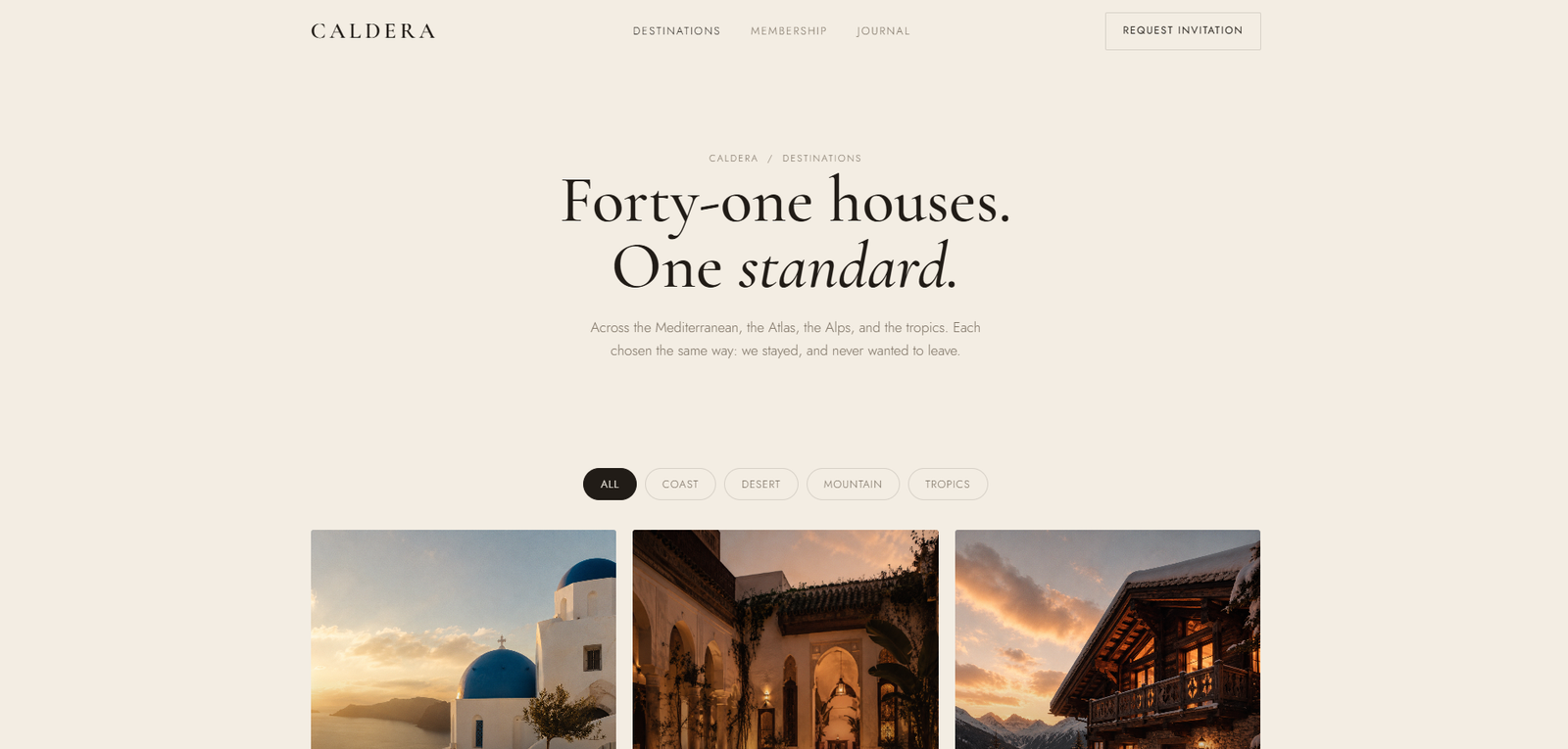 Caldera — Destinations