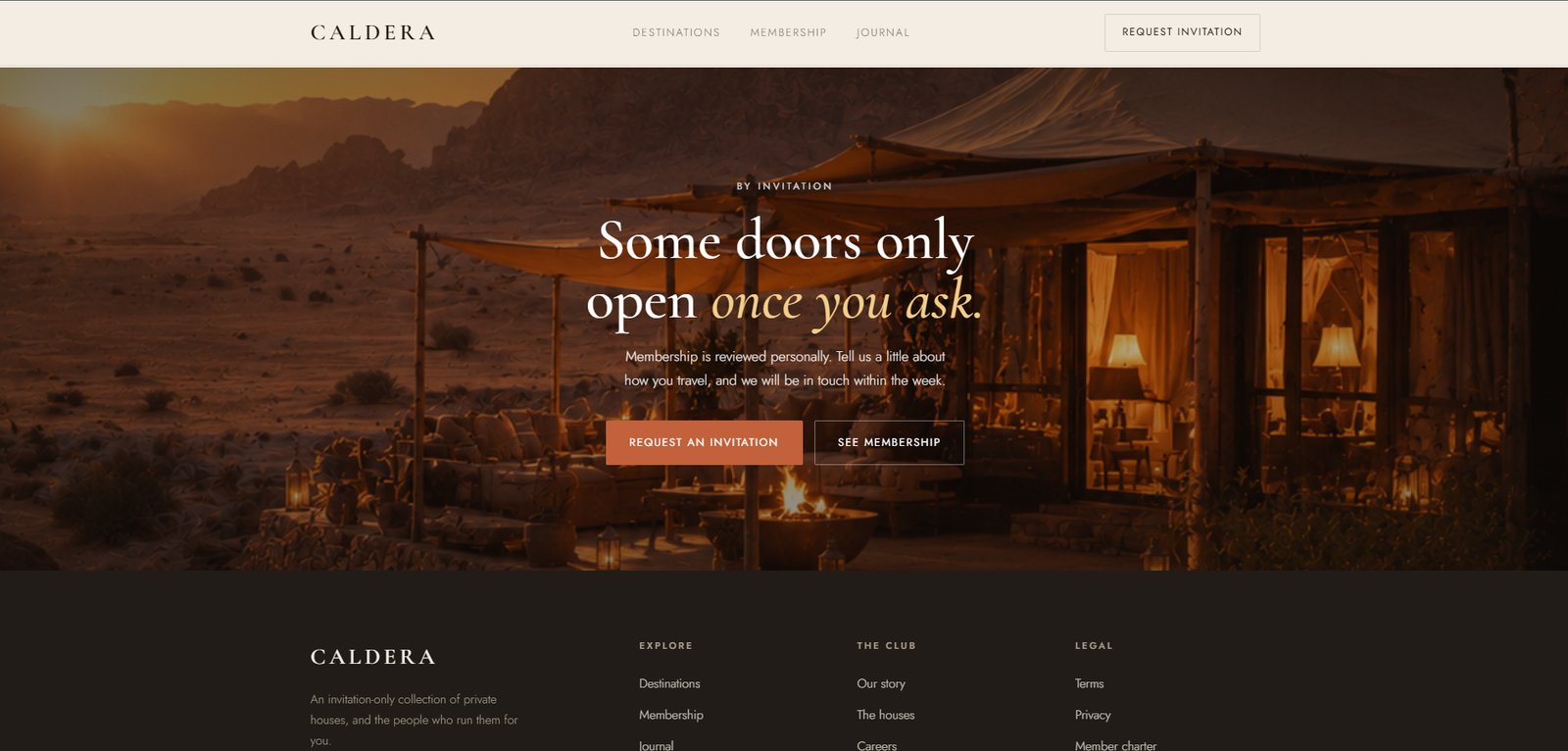 Caldera — Membership