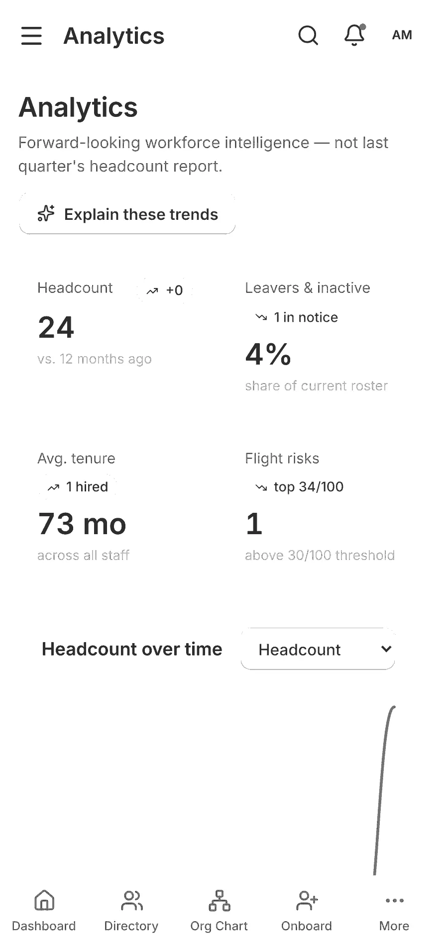 Low-fidelity structure study: analytics