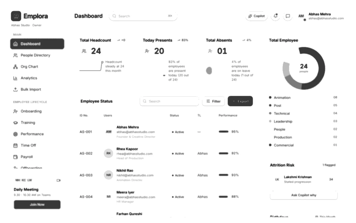 Low-fidelity structure study: dashboard