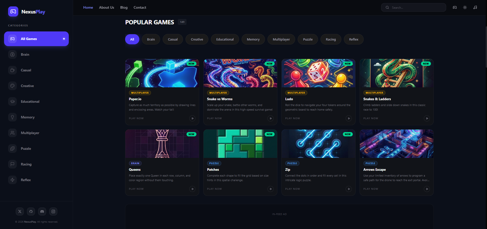 NexusPlay — UI Screen 2