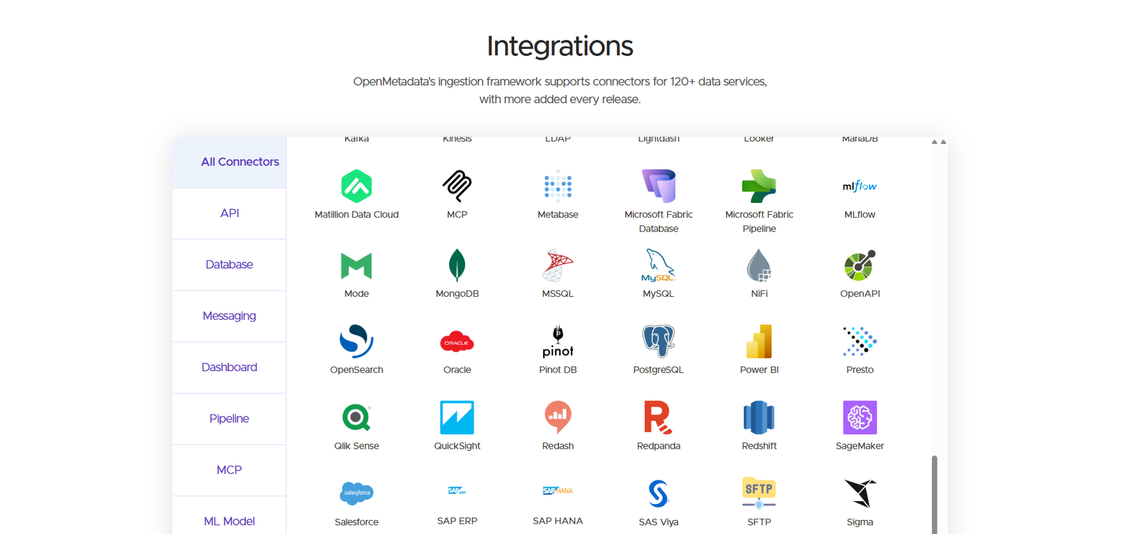 OpenMetadata Website — Screen 4