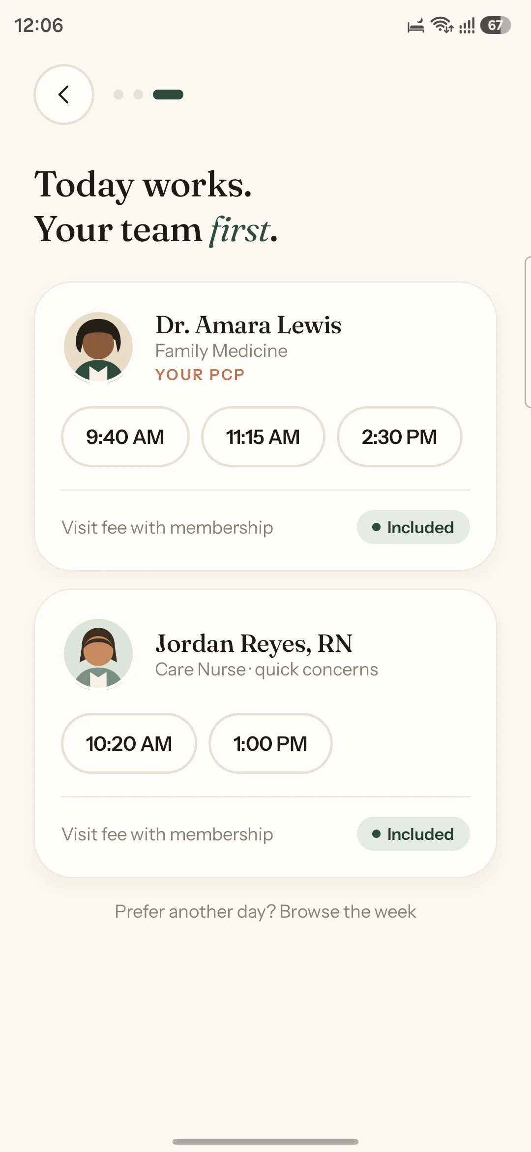 Same-day slots