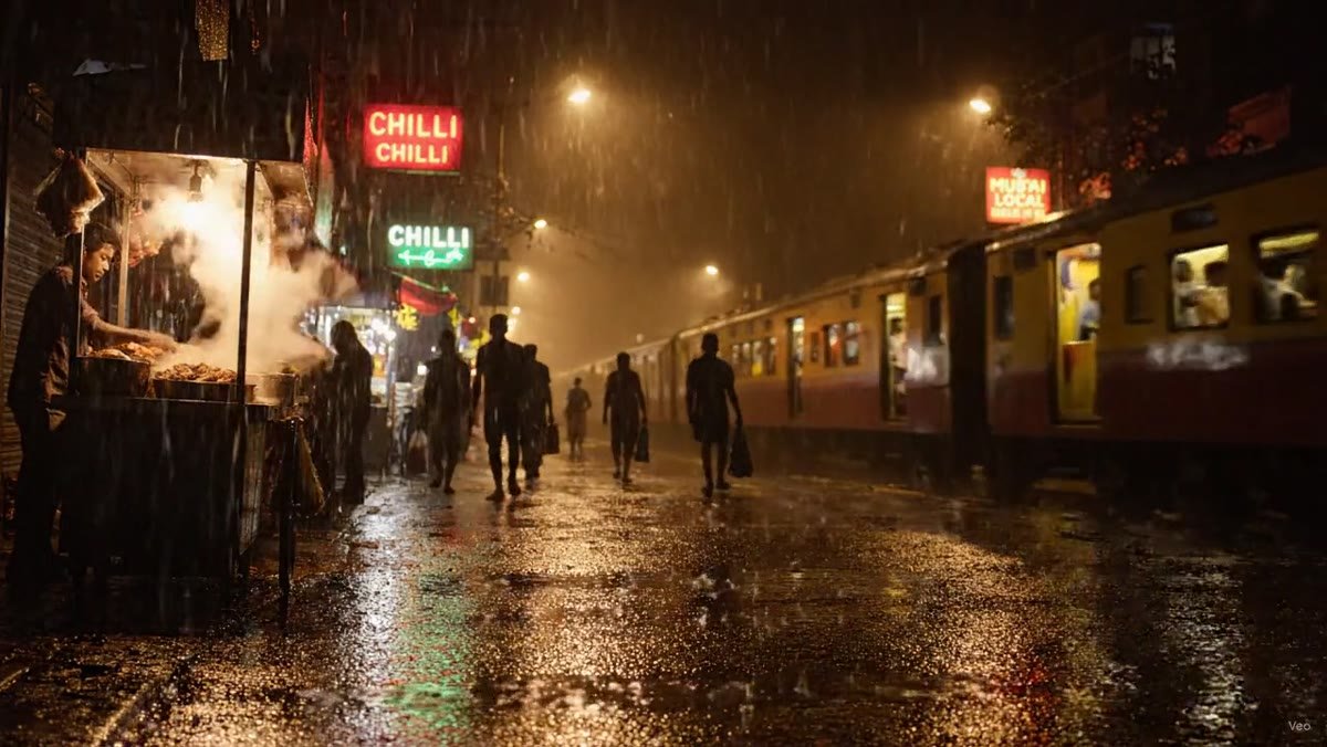 मुंबई — the city at night in the rain