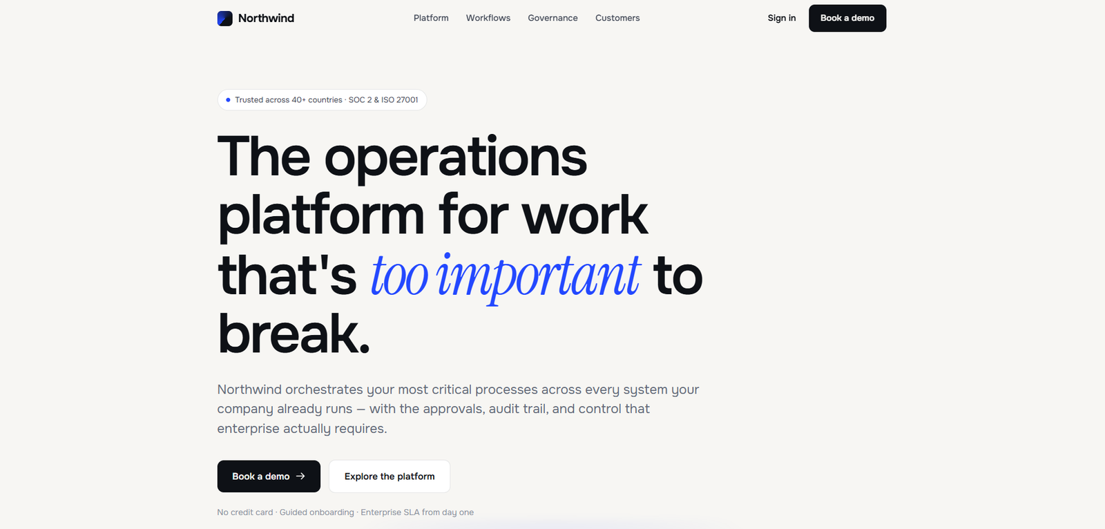 Northwind — Enterprise Operations Platform