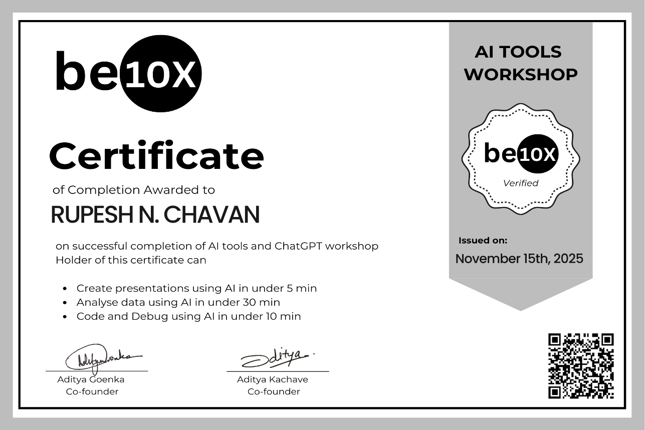 AI Tools & ChatGPT Certificate