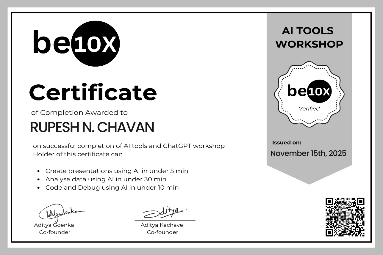 AI Tools & ChatGPT Certificate