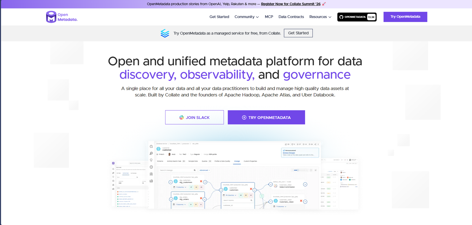 OpenMetadata Website
