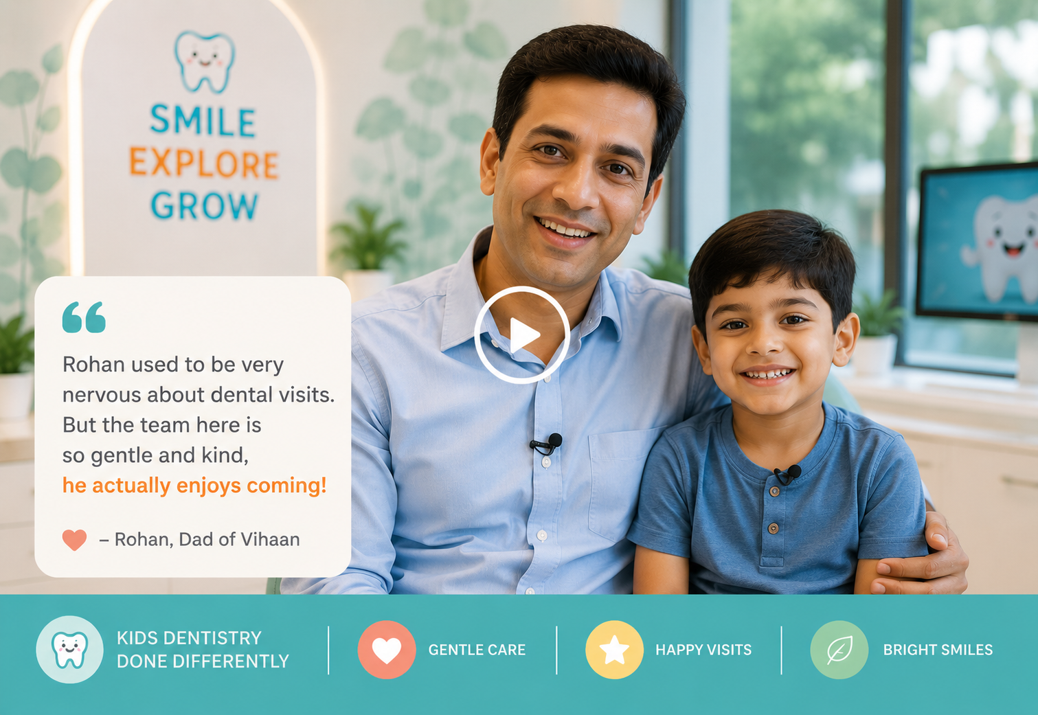 Rohan and his child at Wonder Smiles