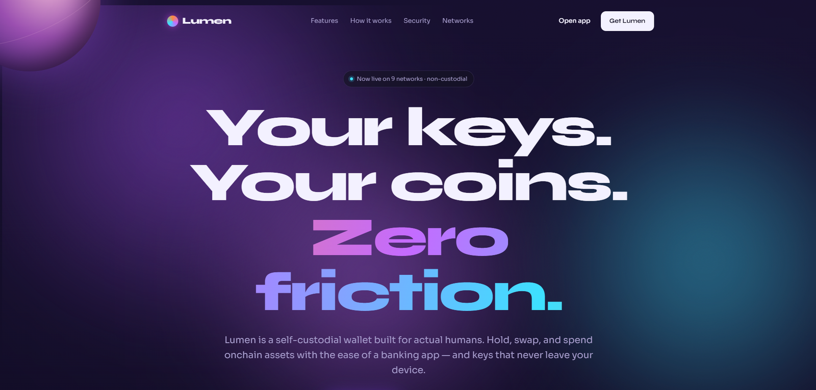 Lumen — Self-custodial Web3 Wallet